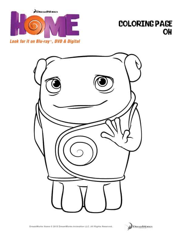 oh from the movie home coloring pages - photo #14