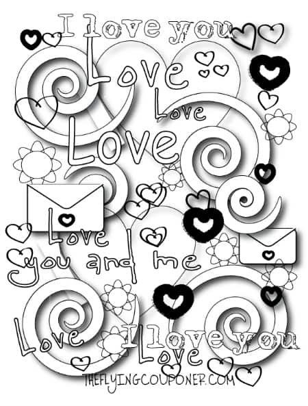valentine coloring pages for adults to print - photo #26