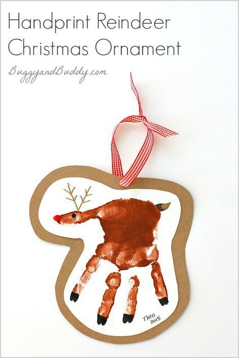 20 Fun Handprint Art Activities for Kids - The Flying Couponer
 Reindeer Handprint Ornament